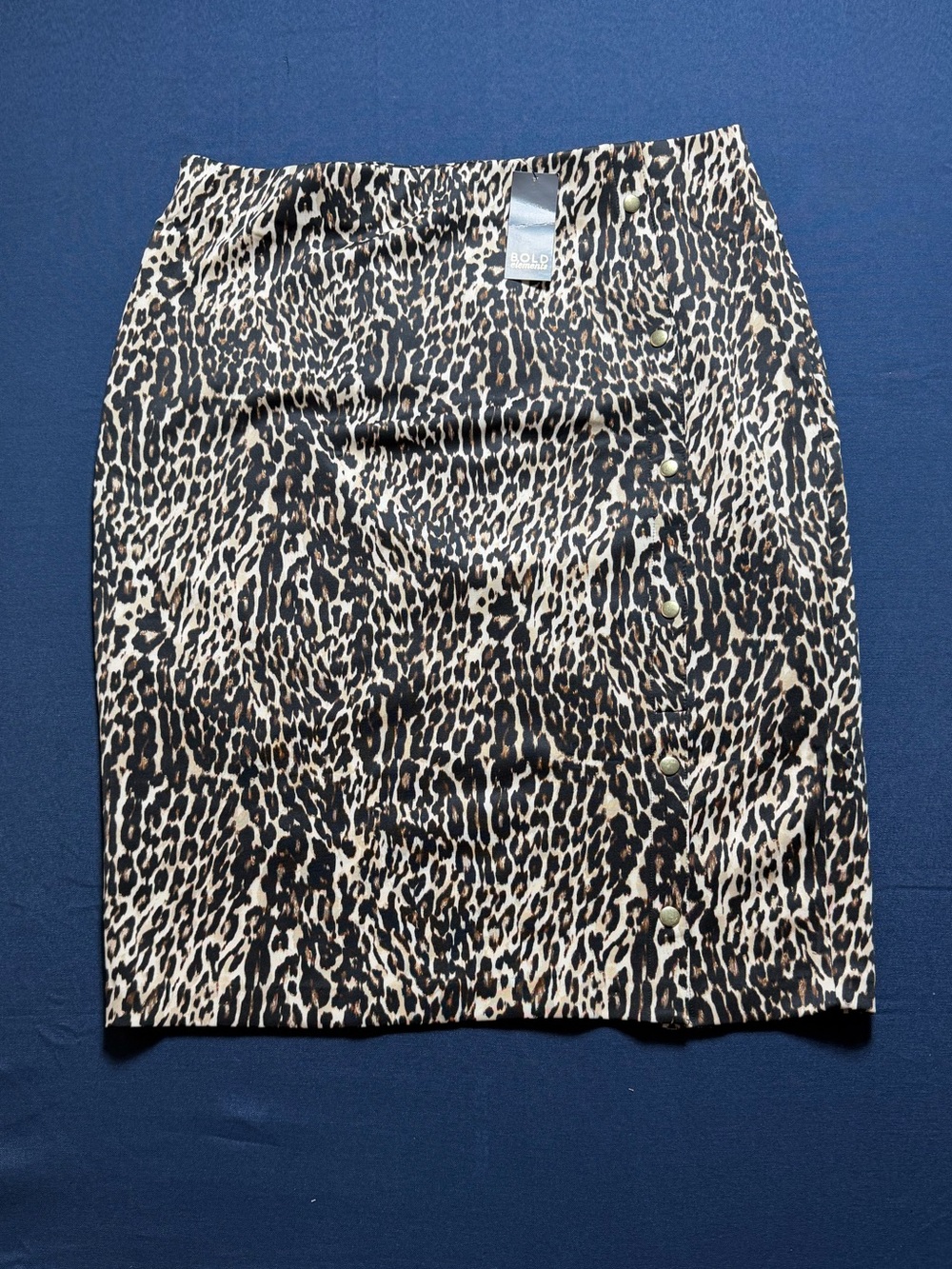 92% Polyester 8% Spandex XXL NWT Bold Elements Side Snap Skirt